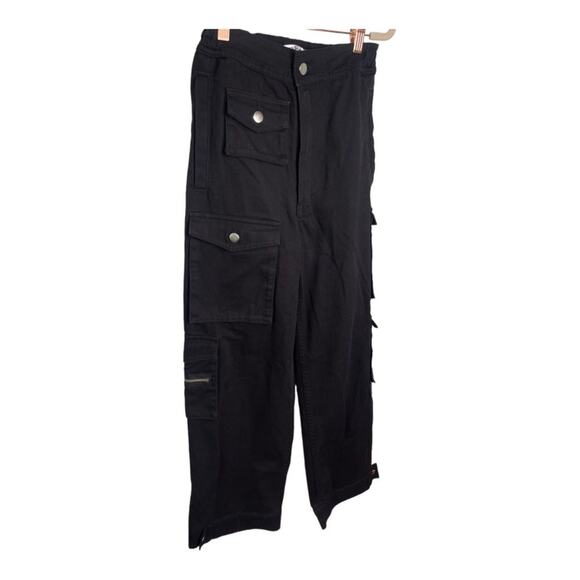 EB Denim Cargo Pants High Rise 100% Cotton Utility Y2K Goth Streetwear Baggy XS - Picture 10 of 16